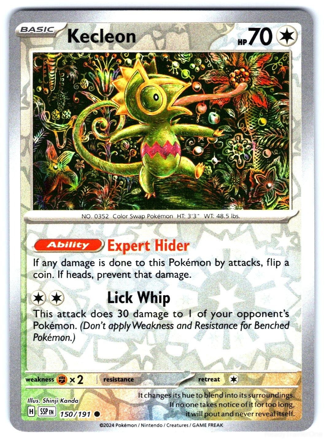 Kecleon 150/191 Common Surging Sparks Pokemon Reverse Holo Near Mint