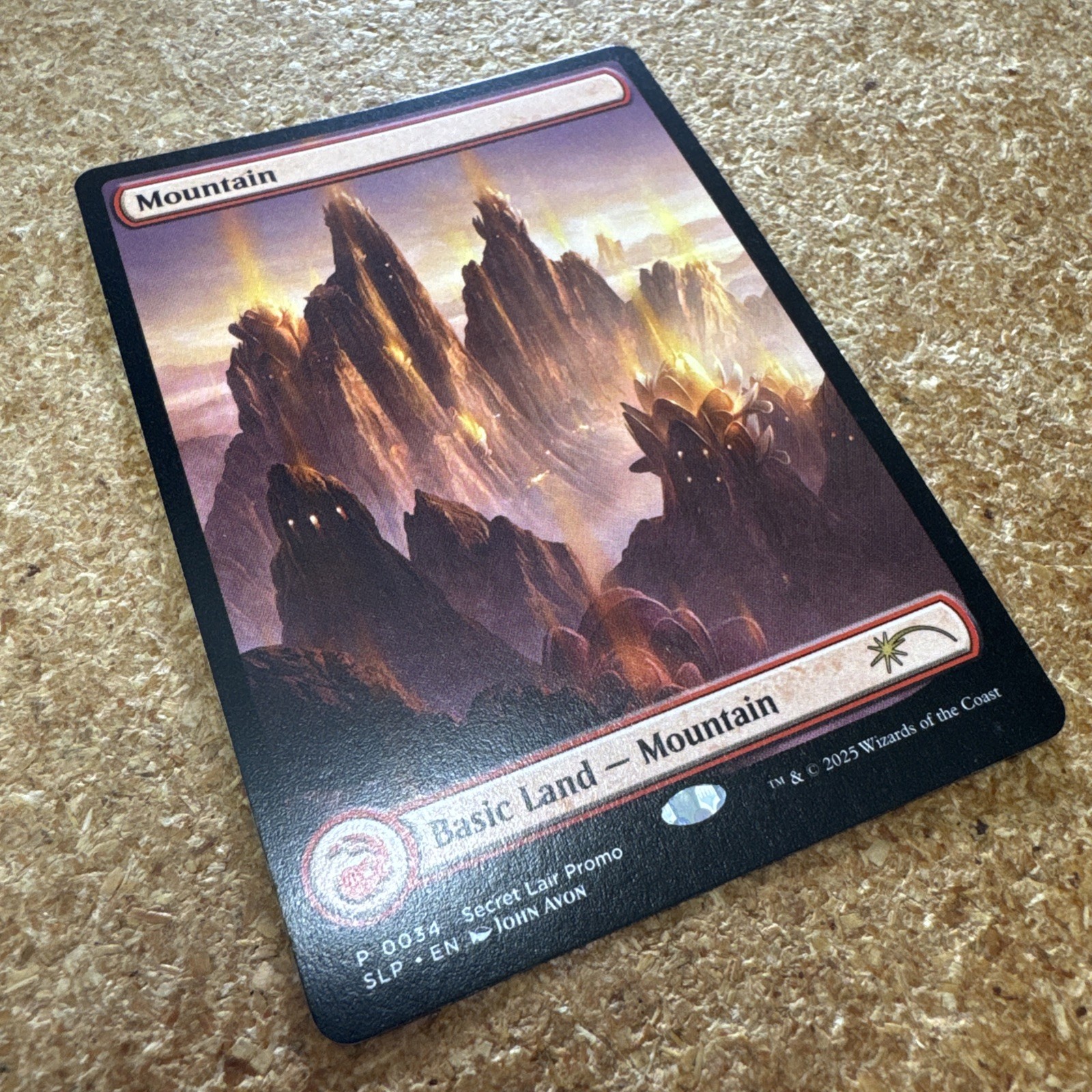 MTG – Mountain – Red Lotus – John Avon – 0034 – Non-Foil – Promo – NM – MT