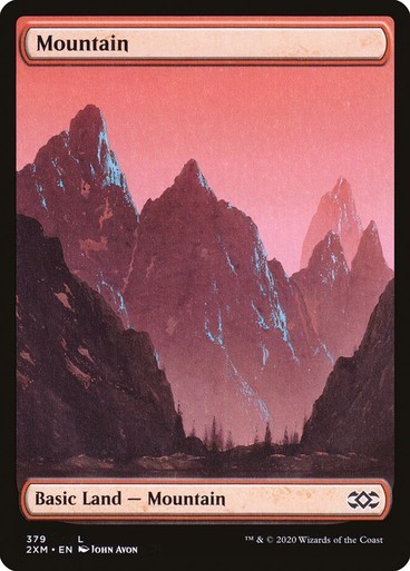 4 x Mountain (#379) – Double Masters #379 John Avon NM MTG
