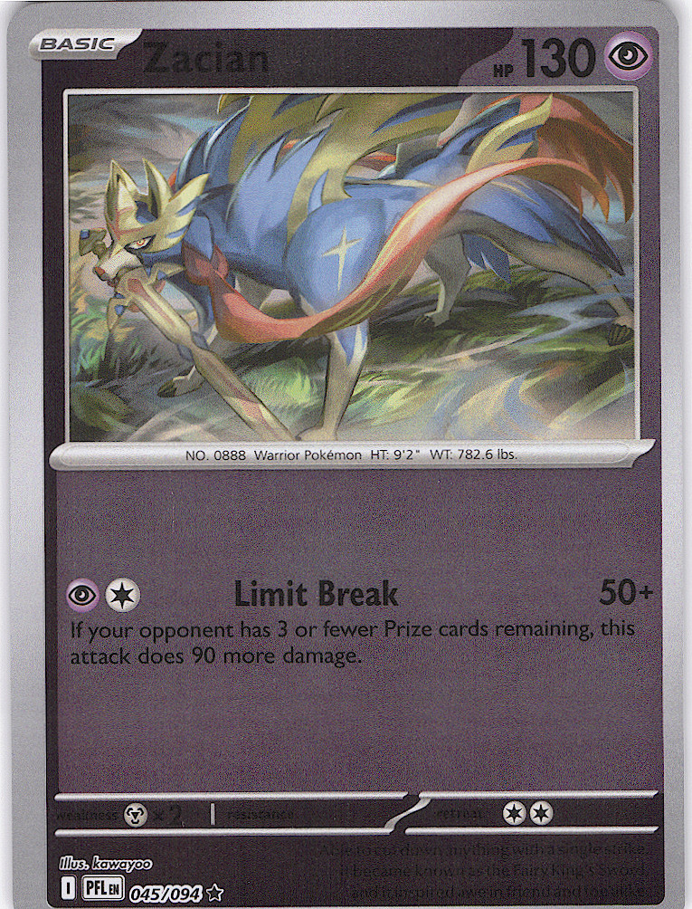 Zacian – Rare ME02: Phantasmal Flames 045/094 NM