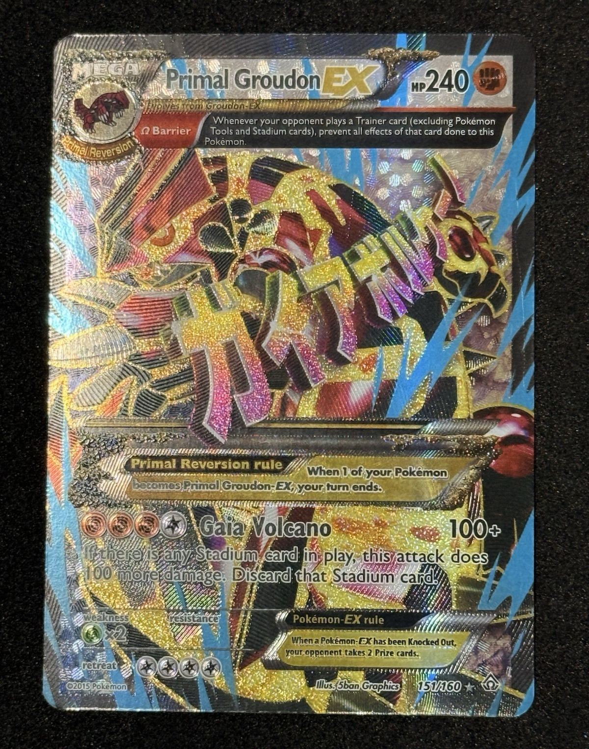 Pokemon TCG Primal Groudon EX 151/160 XY Primal Clash