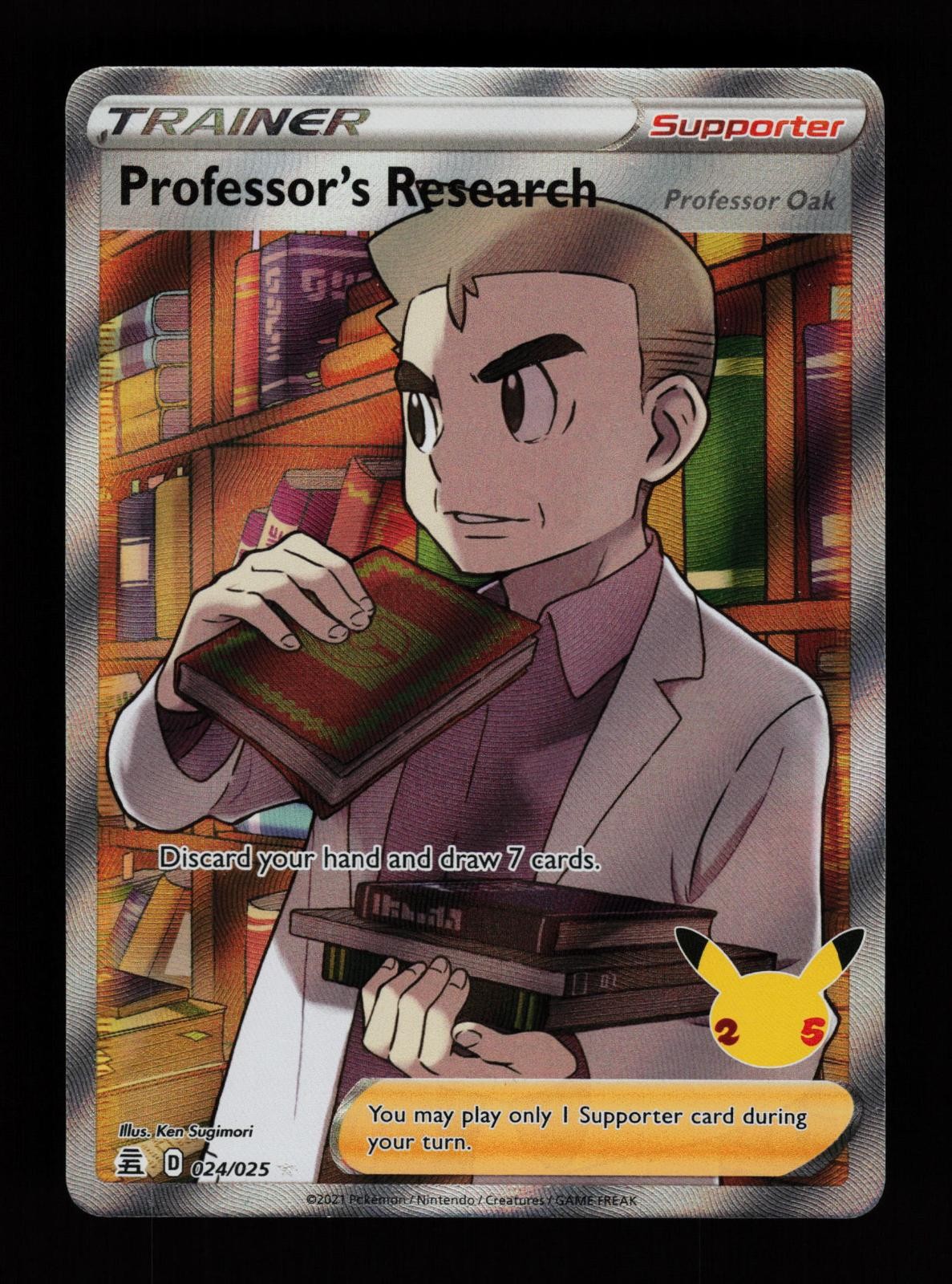 Professor’s Research (Professor Oak) 024/025 Holo Celebrations Pokemon Cards