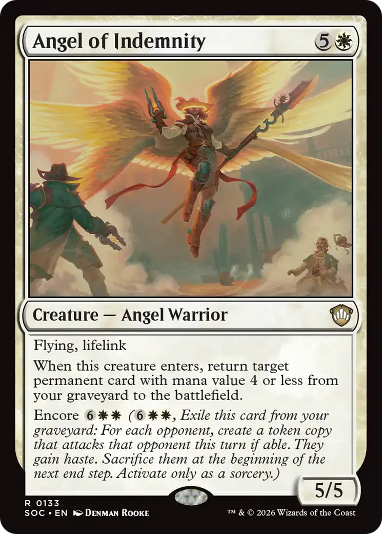MTG Angel of Indemnity [Secrets of Strixhaven Commander] Near Mint Magic