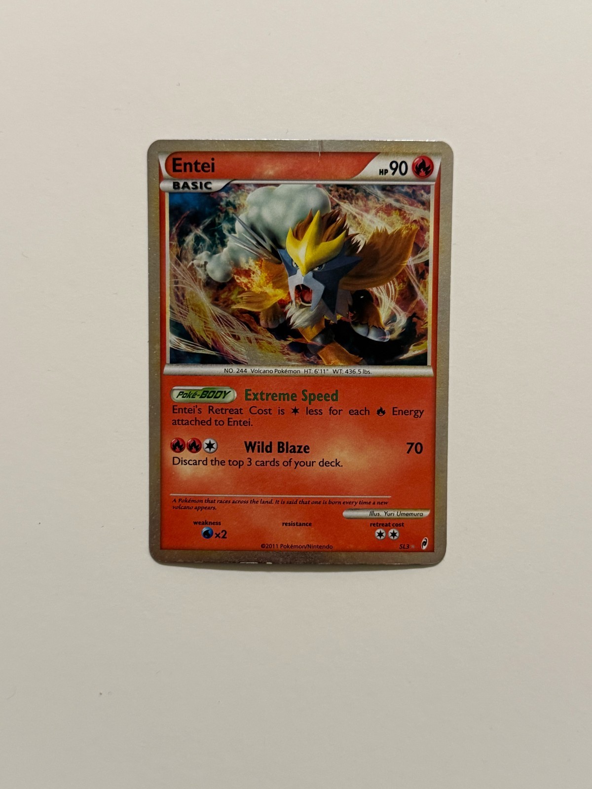 2011 Pokemon Call of Legends Entei (Shiny) Holo Foil #SL3