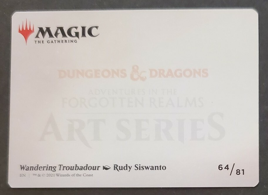 2021 MTG 64/81 WANDERING TROUBADOUR AFR Rudy Siswanto Art Series card NM/MT