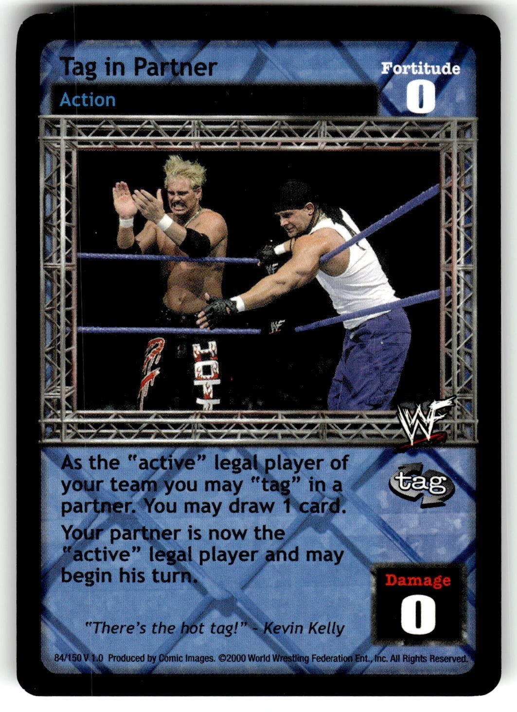 2000 Comic Images WWF Raw Deal Card #84/150 Tag in Partner