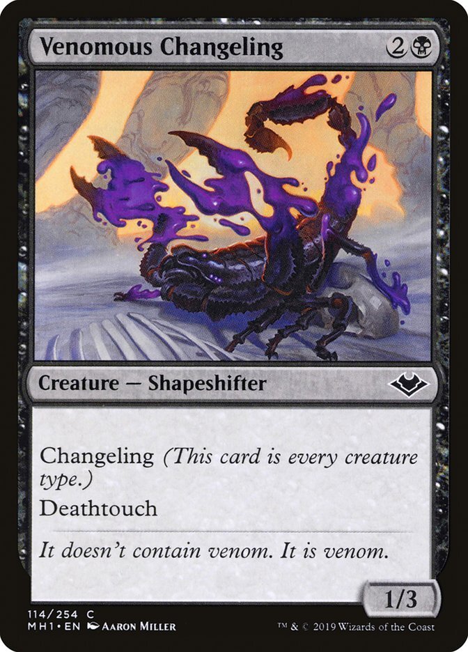 Venomous Changeling [Modern Horizons] Magic MTG