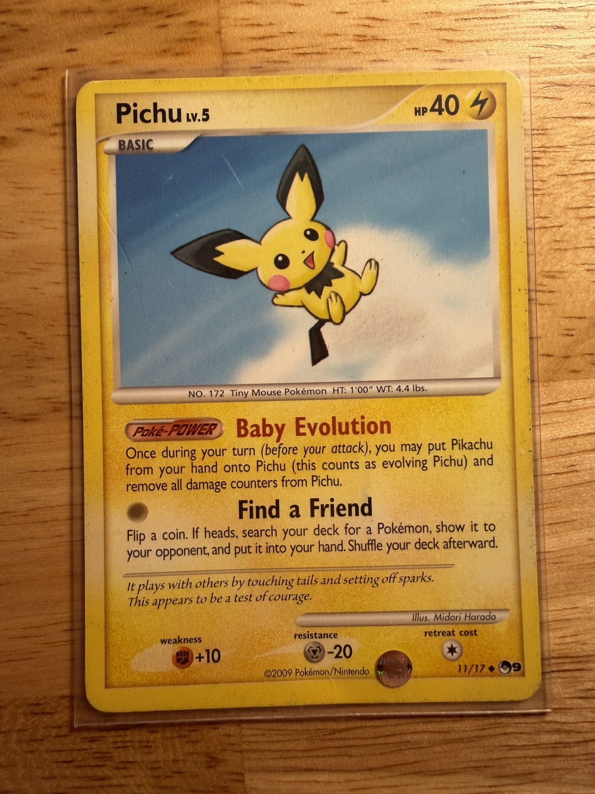 Pokémon Pichu 011/017 POP Series 9 Regular Uncommon 2009 – MP to HP Condition
