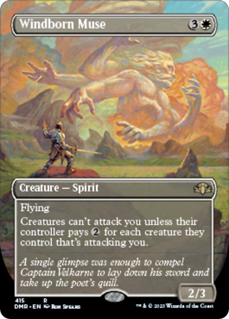 Windborn Muse (Borderless) #415 (NM) Dominaria Remastered (DMR) MTG