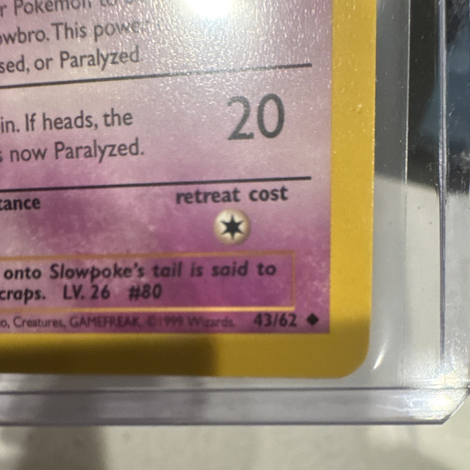 Pokemon TCG Wizards Slowbro 43/62 Fossil 1st Edition Uncommon Regular EN