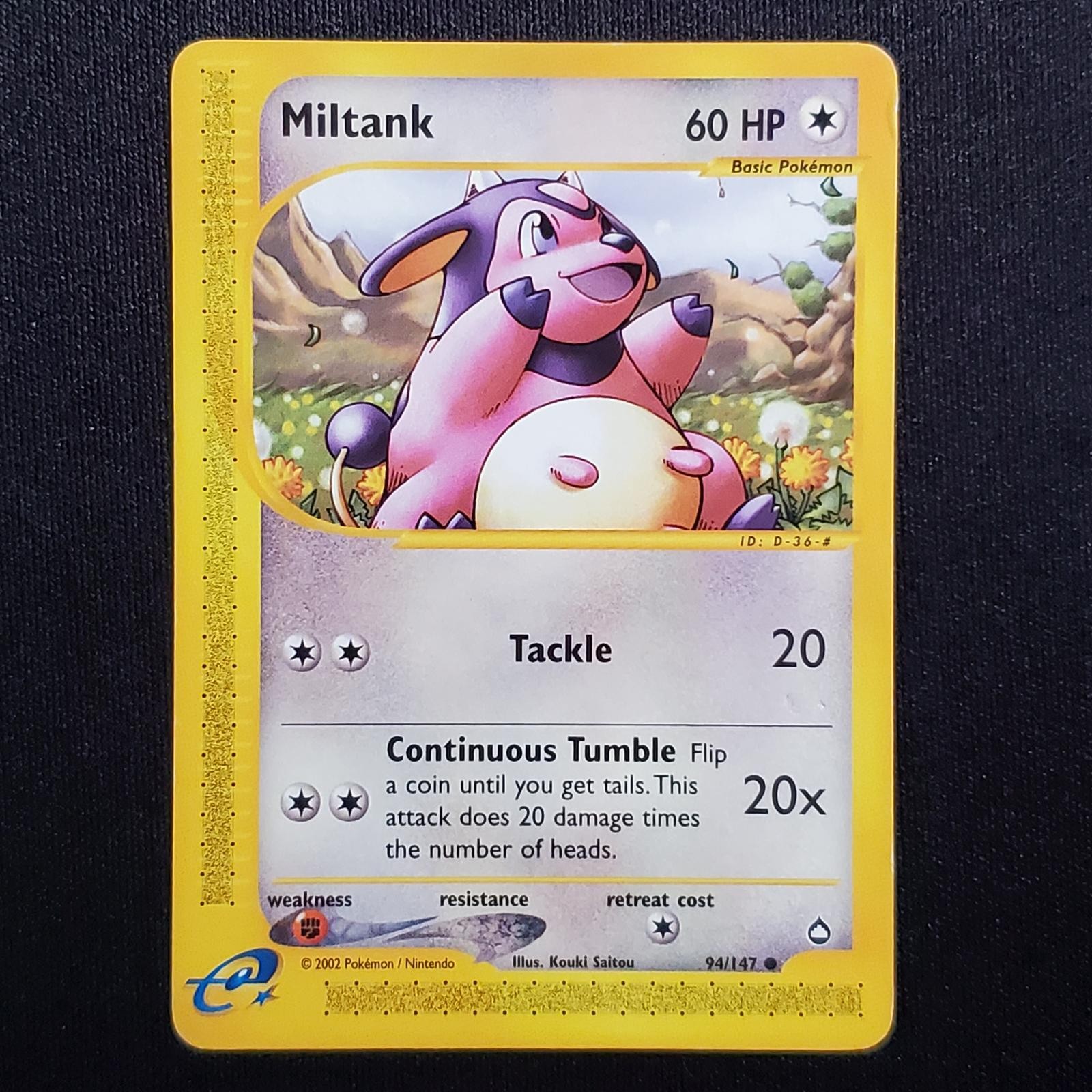 Miltank 94/147 Common Aquapolis Pokemon Damaged