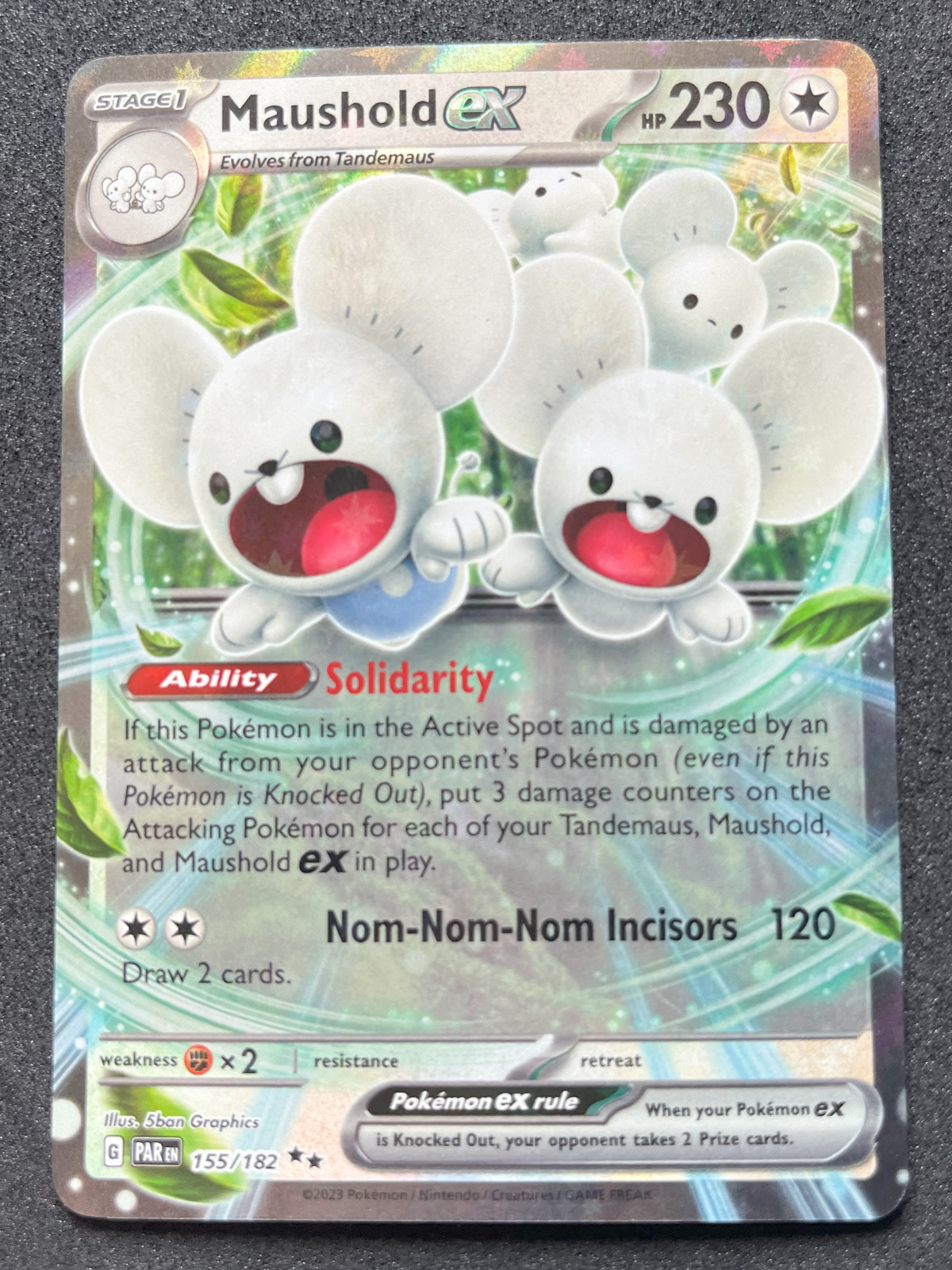 Maushold ex Pokemon Paradox Rift 155/182 Double Rare NM