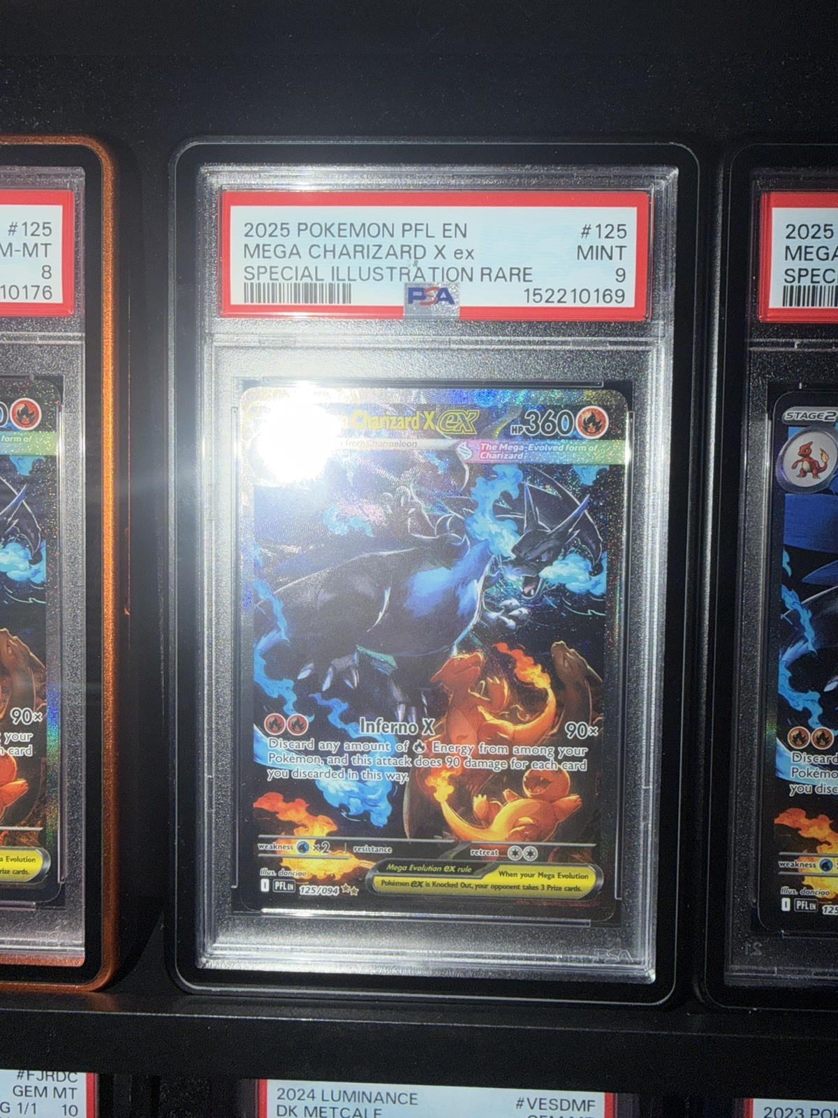 Pokemon Mega Charizard X ex 125/094 SIR Phantasmal Flames English PSA 9