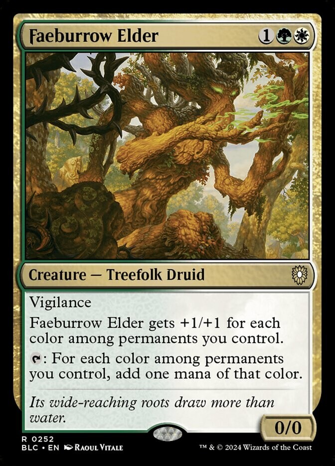 Faeburrow Elder 0252 Rare Non Foil Bloomburrow Commander MTG Near Mint