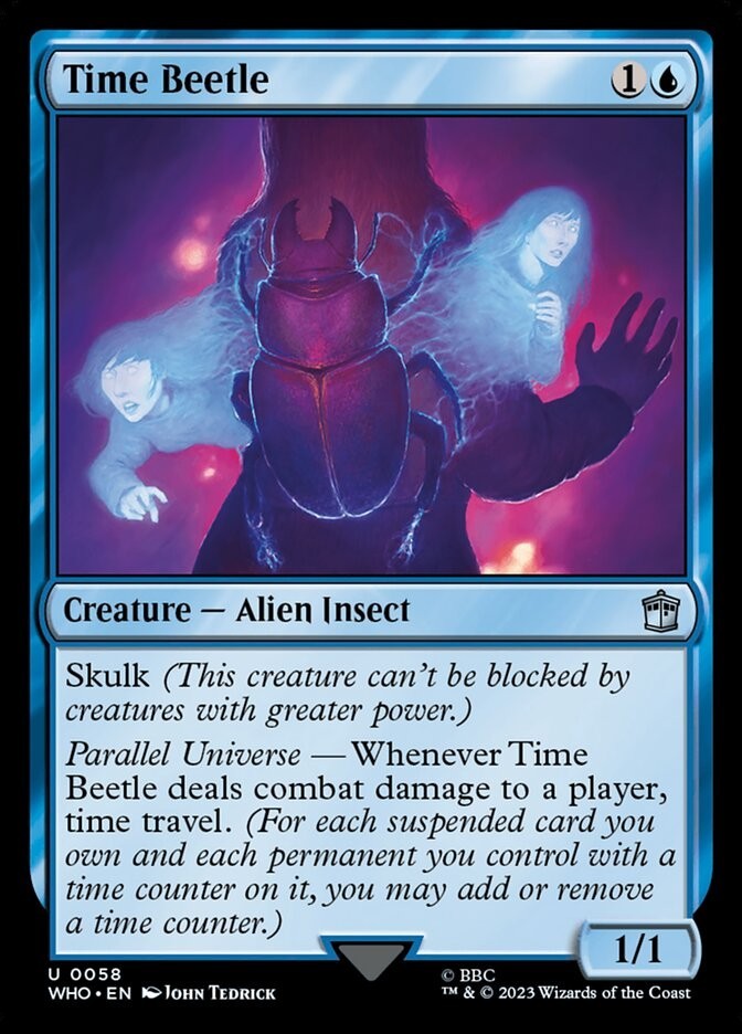 Time Beetle 0058 Non Foil Uncommon Doctor Who Commander MTG Near Mint