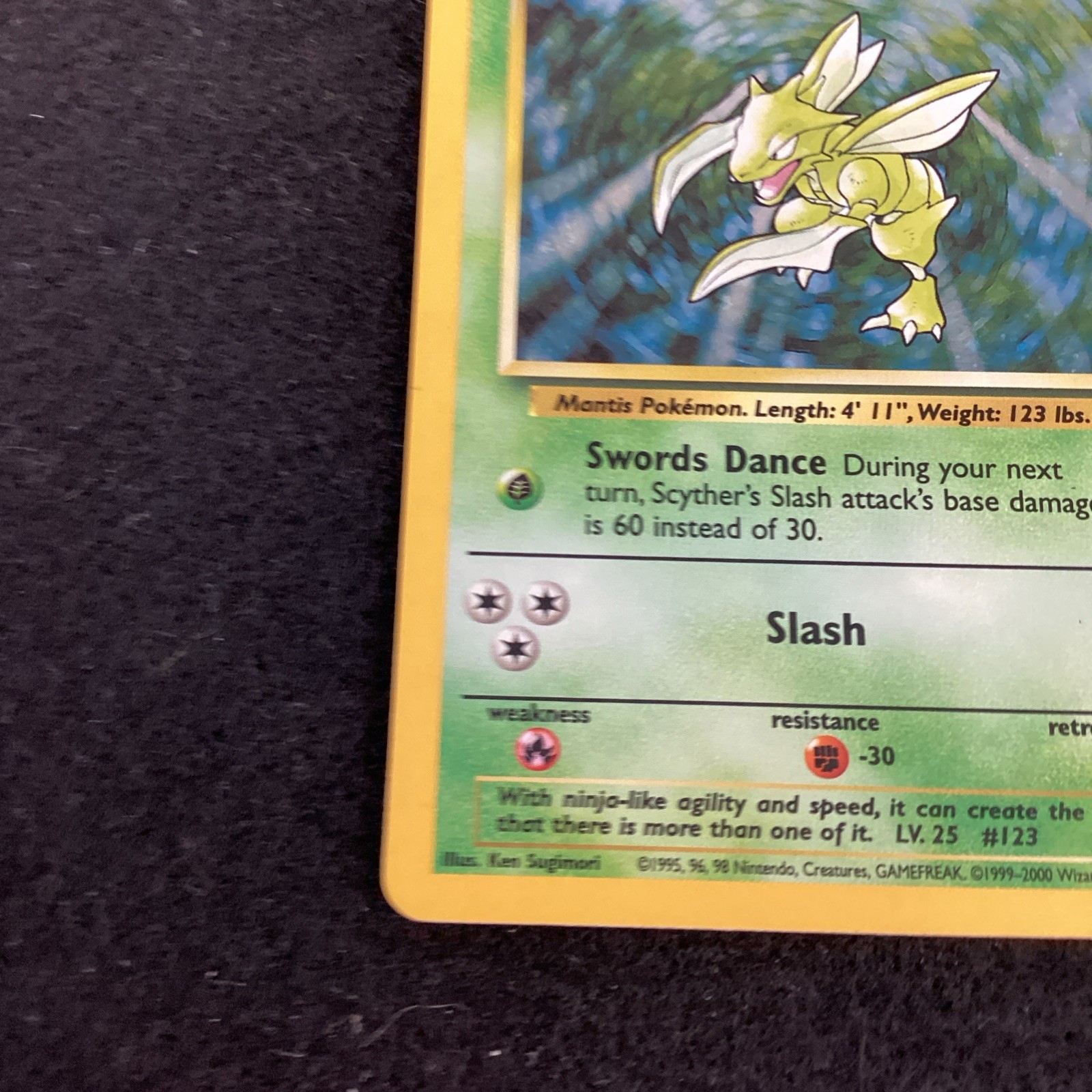 Scyther 017/130 Base Set 2 Pokemon TCG Card Holo Rare Vintage 2000