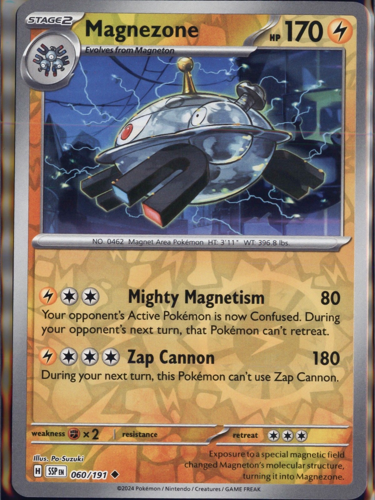 Magnezone Reverse Holo Uncommon SV08: Surging Sparks 060/191 NM