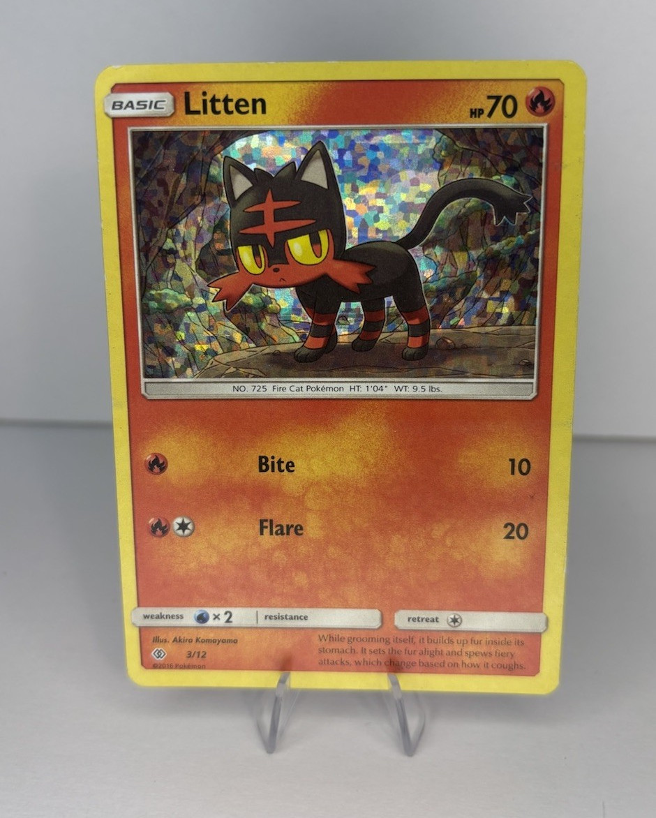 Litten McDonald’s 2017 003/012 Holo Promo English Basic 70 HP Pokémon