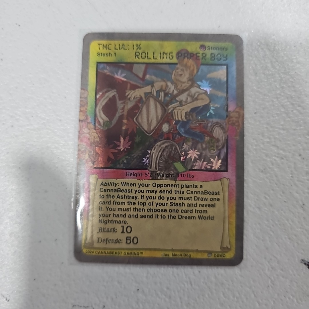 2024 CannaBeast Going Digital Rolling Paper Boy Holo Demo Card