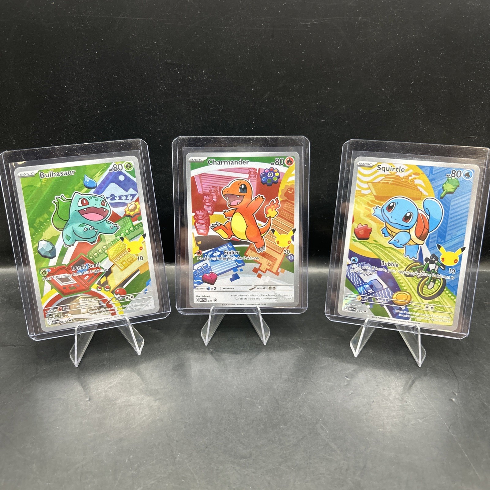 Pokemon First Partner Illustration Collection Series 1 Kanto Gen 1 Starter Set