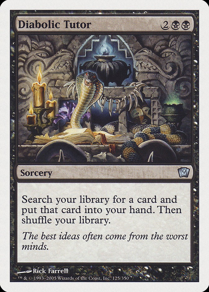 MTG Magic the Gathering Diabolic Tutor (125/359) Ninth Edition LP