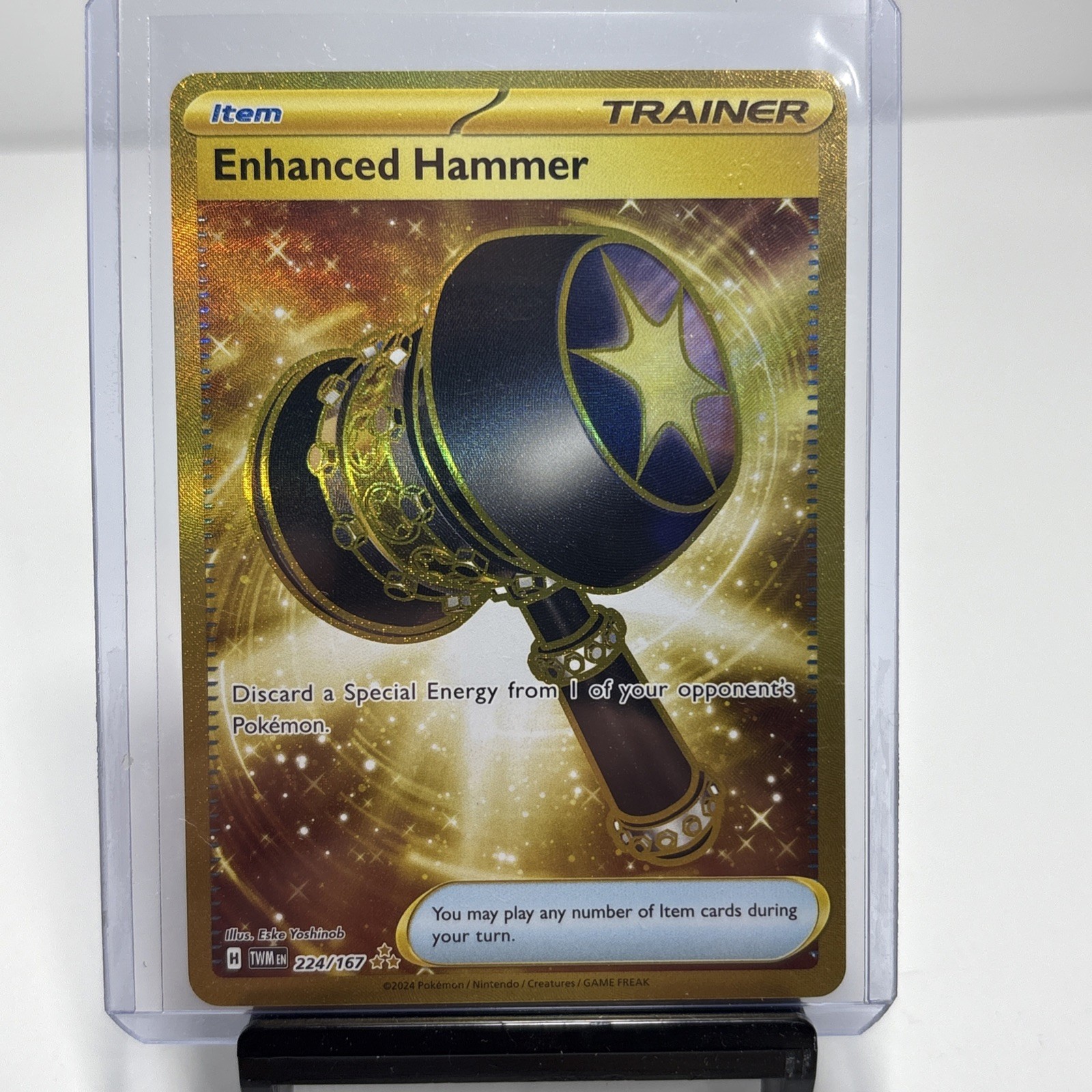 Pokemon Enhanced Hammer 224/167 Twilight Masquerade Hyper Rare Gold NM