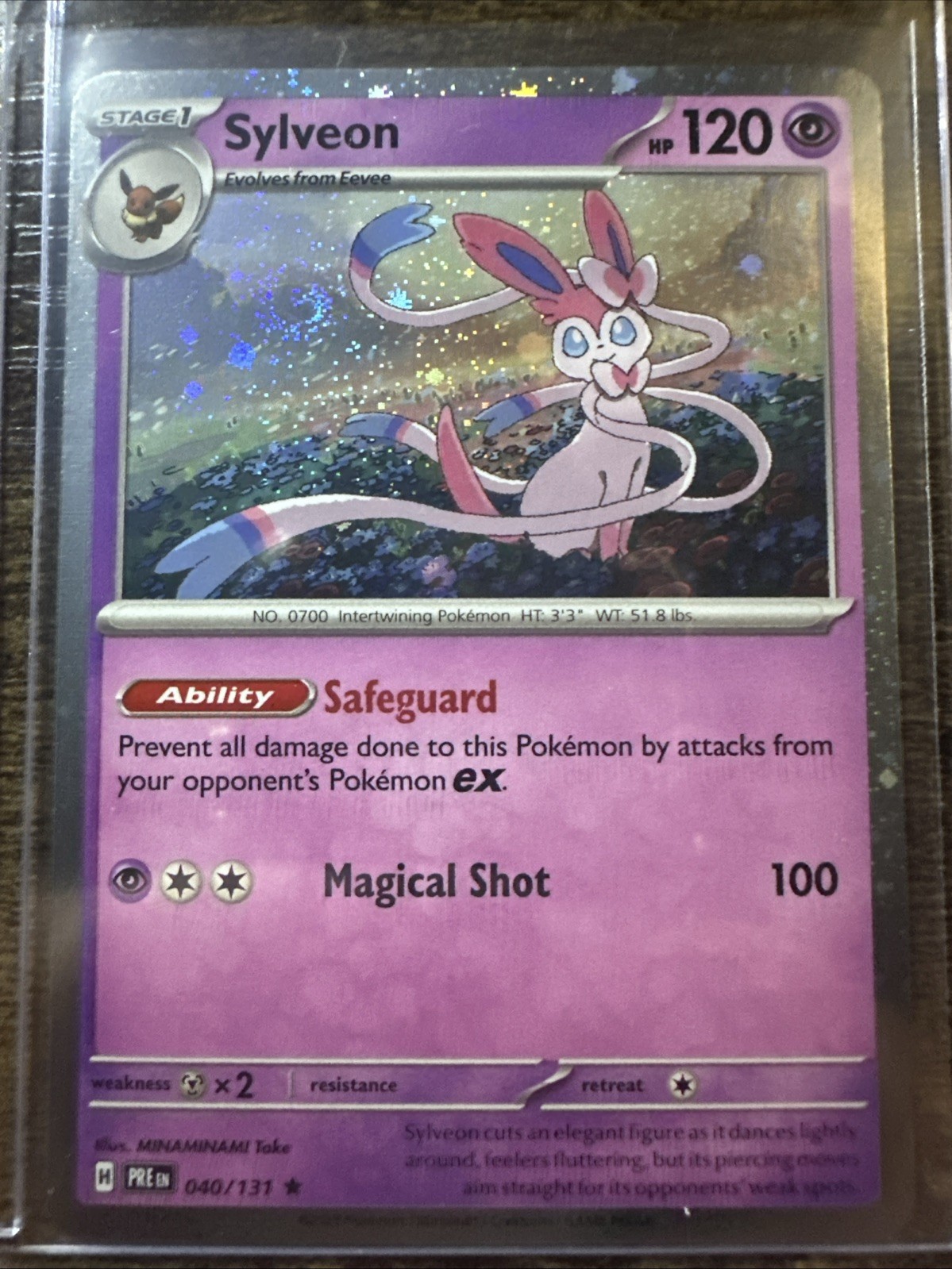 Sylveon 040/131 Cosmos Holo Promo W/ SWIRL!Prismatic Evolutions, Pokemon TCG