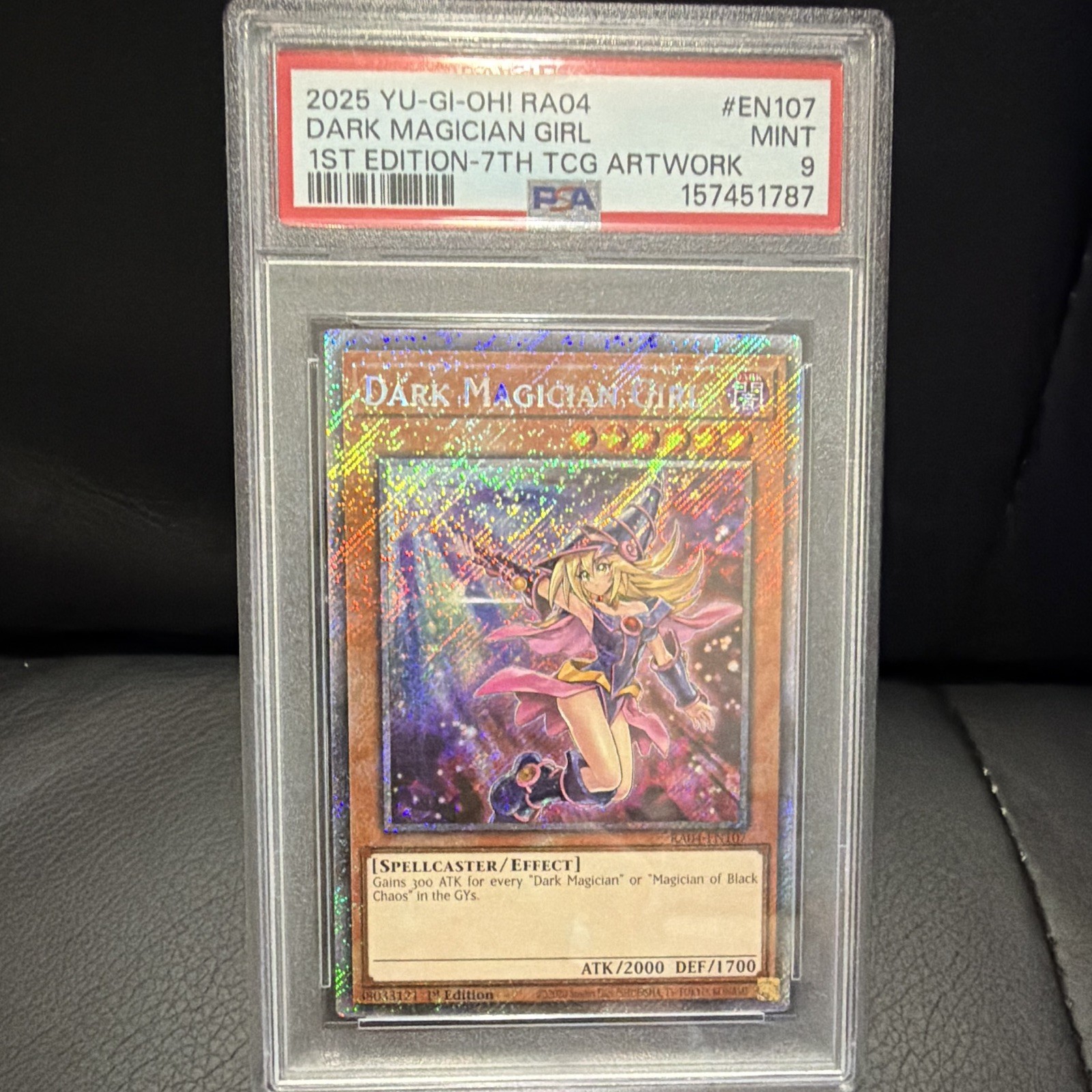 Konami 2025 Yu-Gi-Oh! Dark Magician Girl Platinum Secret Rare 1st PSA 9