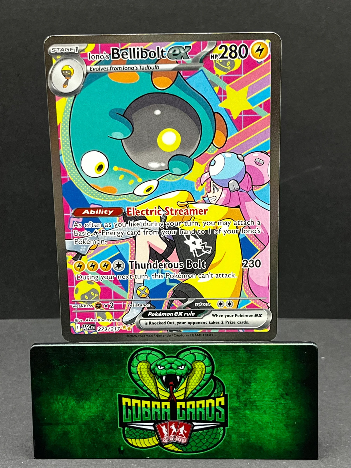 2026 Mega Evolution – Ascended Heroes Iono’s Bellibolt EX Holo SAR #279/217