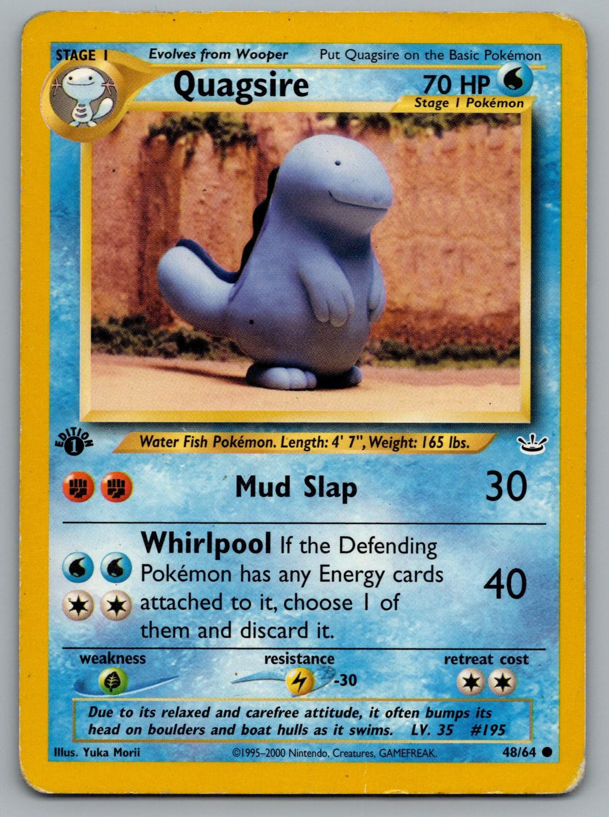 Quagsire 48/64 Common Neo Revelation Pokemon 1st Edition Moderately Played