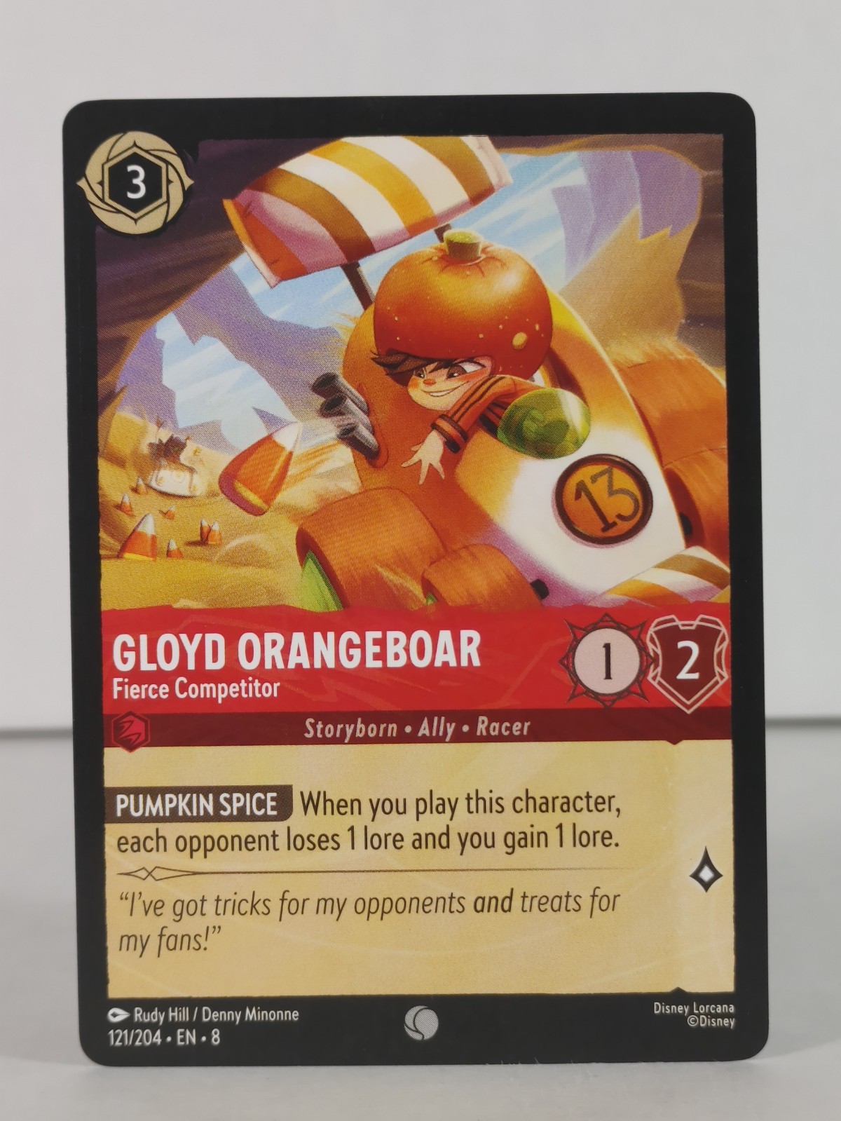 Gloyd Orangeboar – Fierce Competitor – Reign of Jafar – LORCANA 121/204 singles