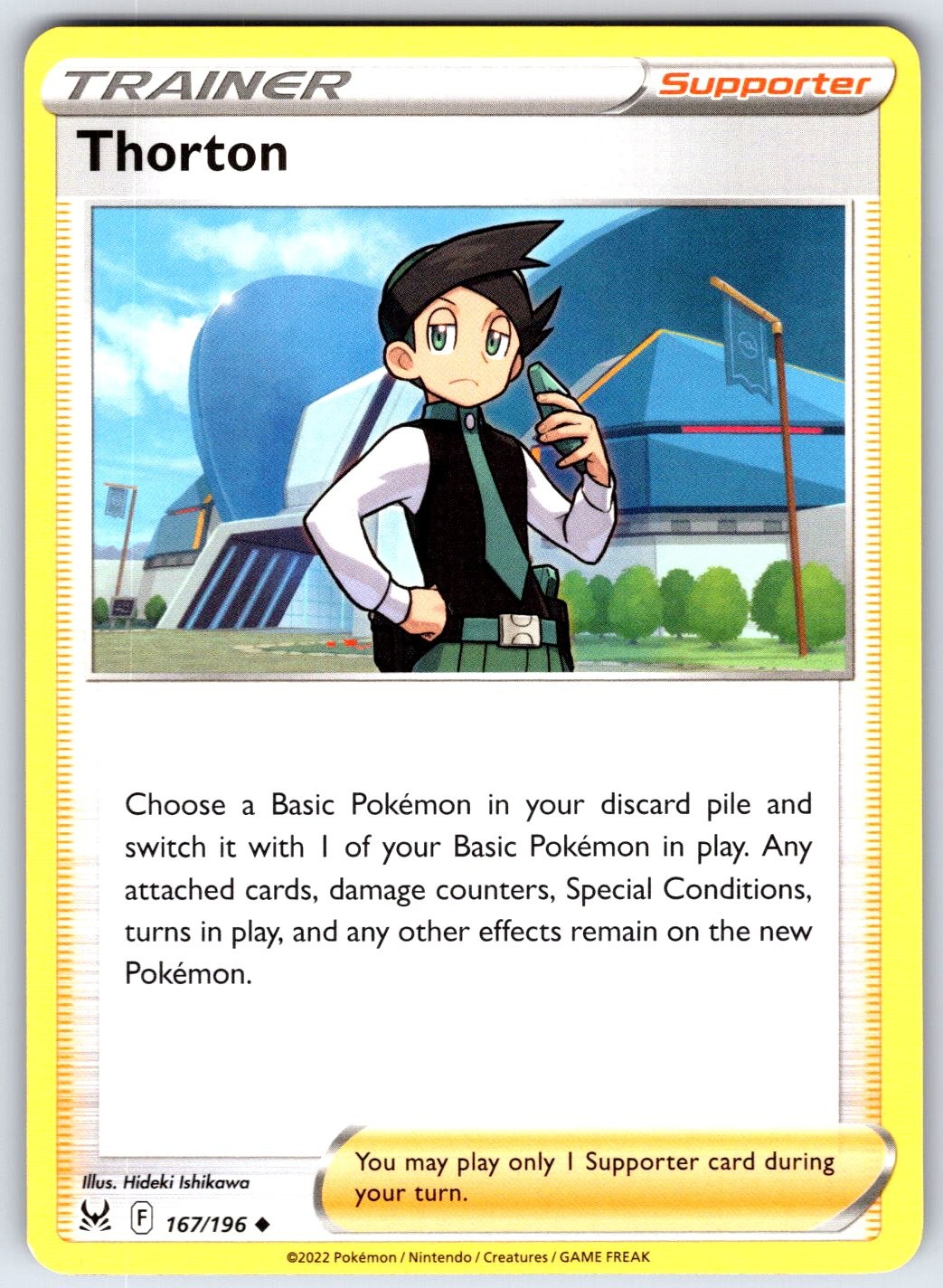 THORTON – Pokemon – Hideki Ishikawa 167/196 Lost Origin – NM/M