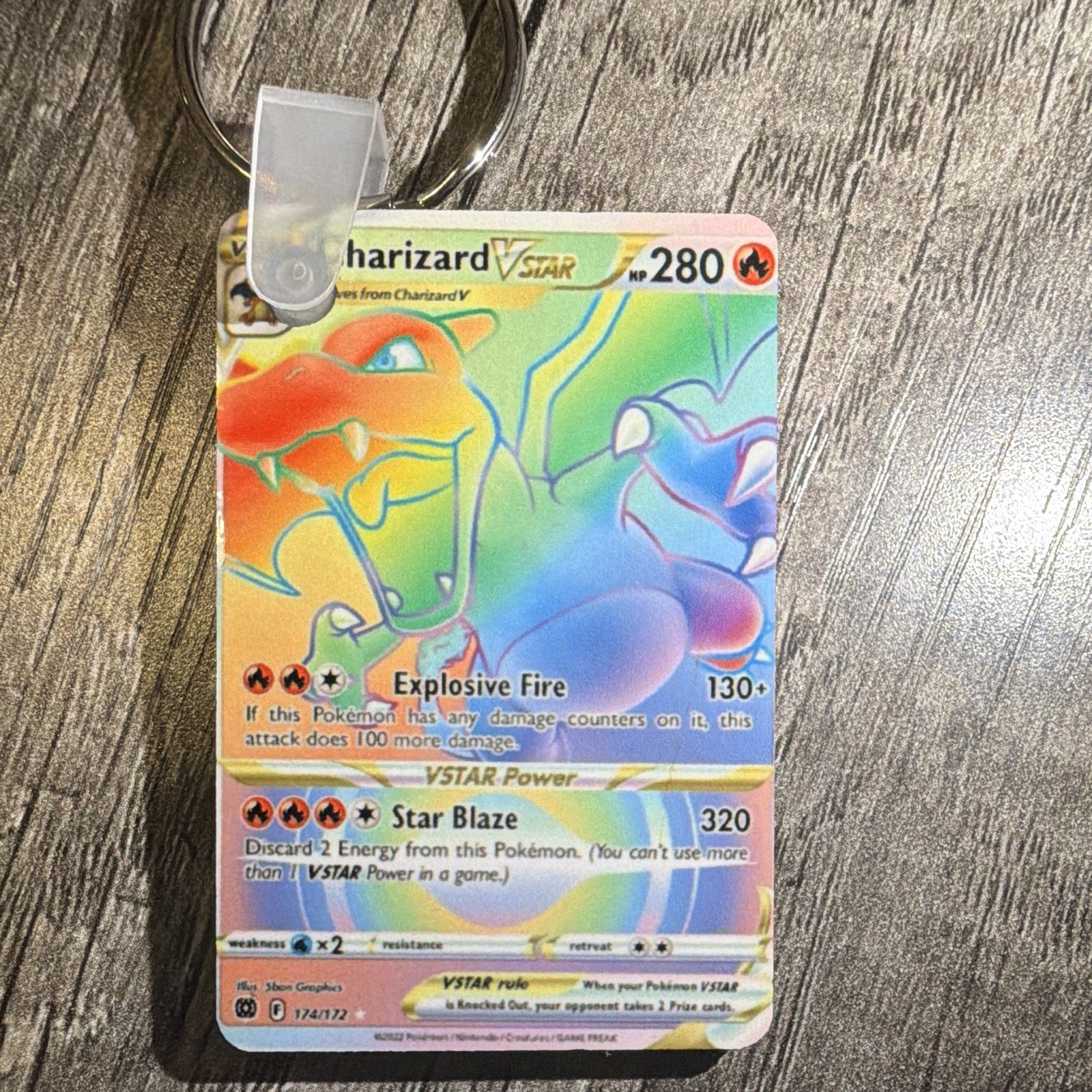 The Pokémon Company Charizard 174/172 Brilliant Star Secret Rare Holo (Keychain)