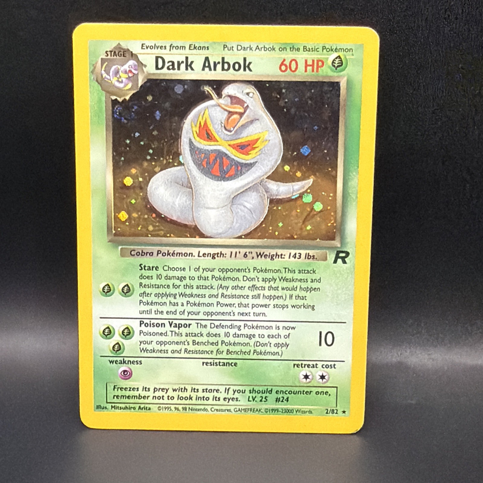 Dark Arbok 2/82 Team Rocket Rare Holo Pokemon C