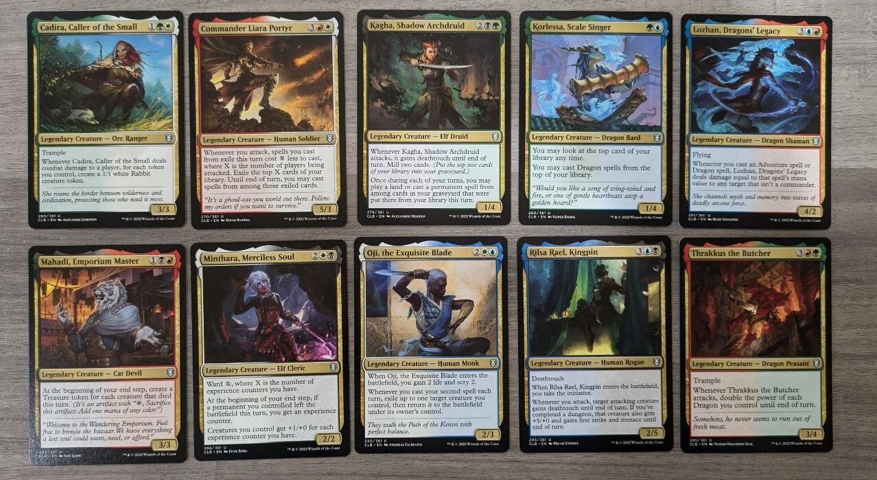MTG Magic Set of 10 Multi-Color Legendary Creature Commander Legends CLB