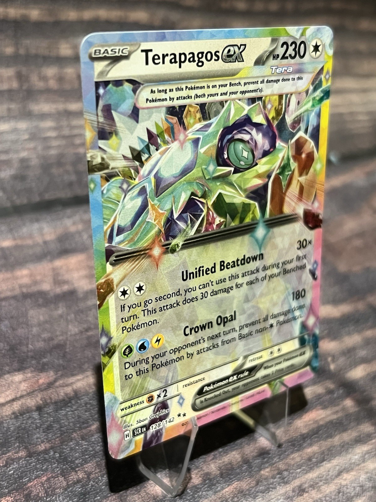 Terapagos ex 128/142 – Pokemon Stellar Crown Tera Double Rare Holo Foil NM