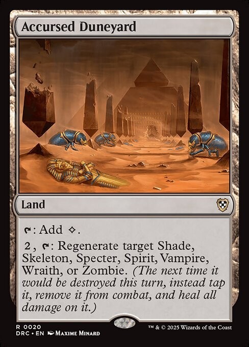 Accursed Duneyard Commander: Aetherdrift MTG Magic The Gathering