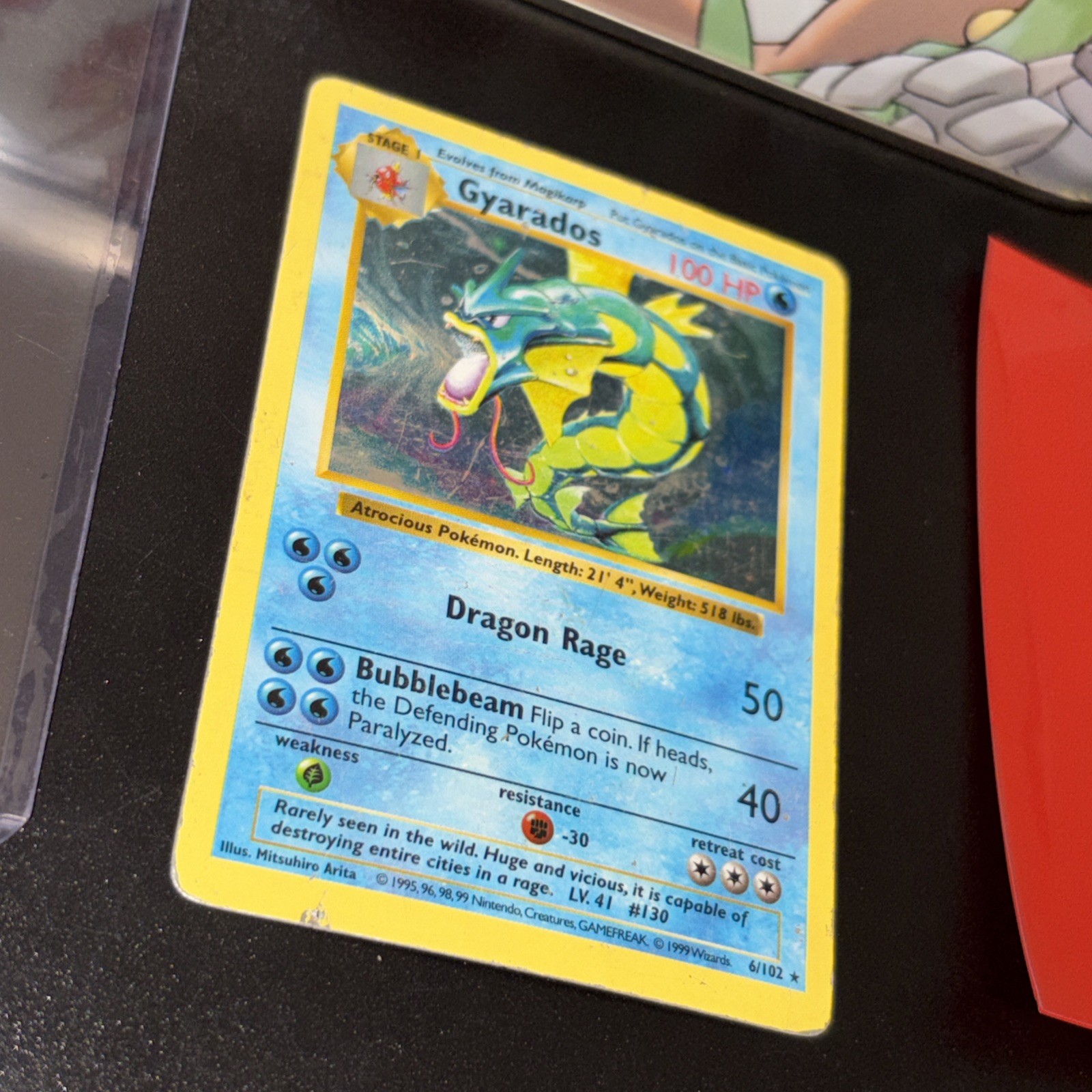 Gyarados – 006/102 Pokemon Base Set (Shadowless) – Holo 🌊 HP