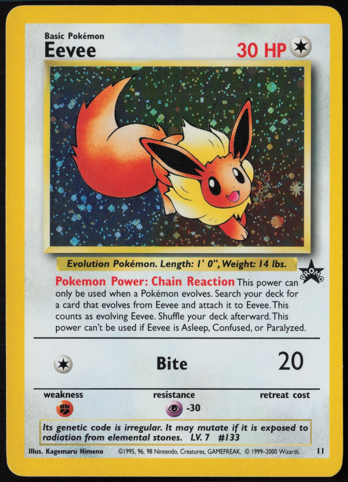 Eevee 11/53 WoTC Promo Promo Holofoil EN Pokemon NM