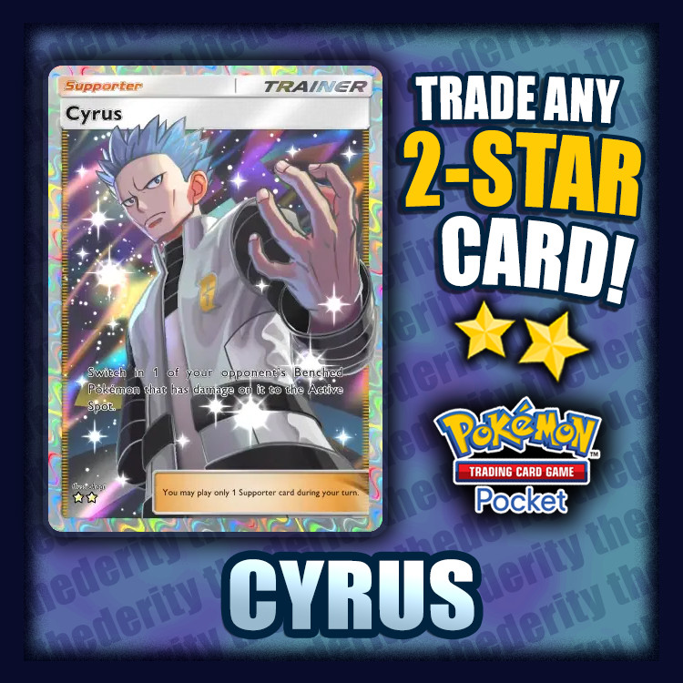 Pokémon TCG Pocket – Cyrus – Digital Trainer Card – ENGLIGH