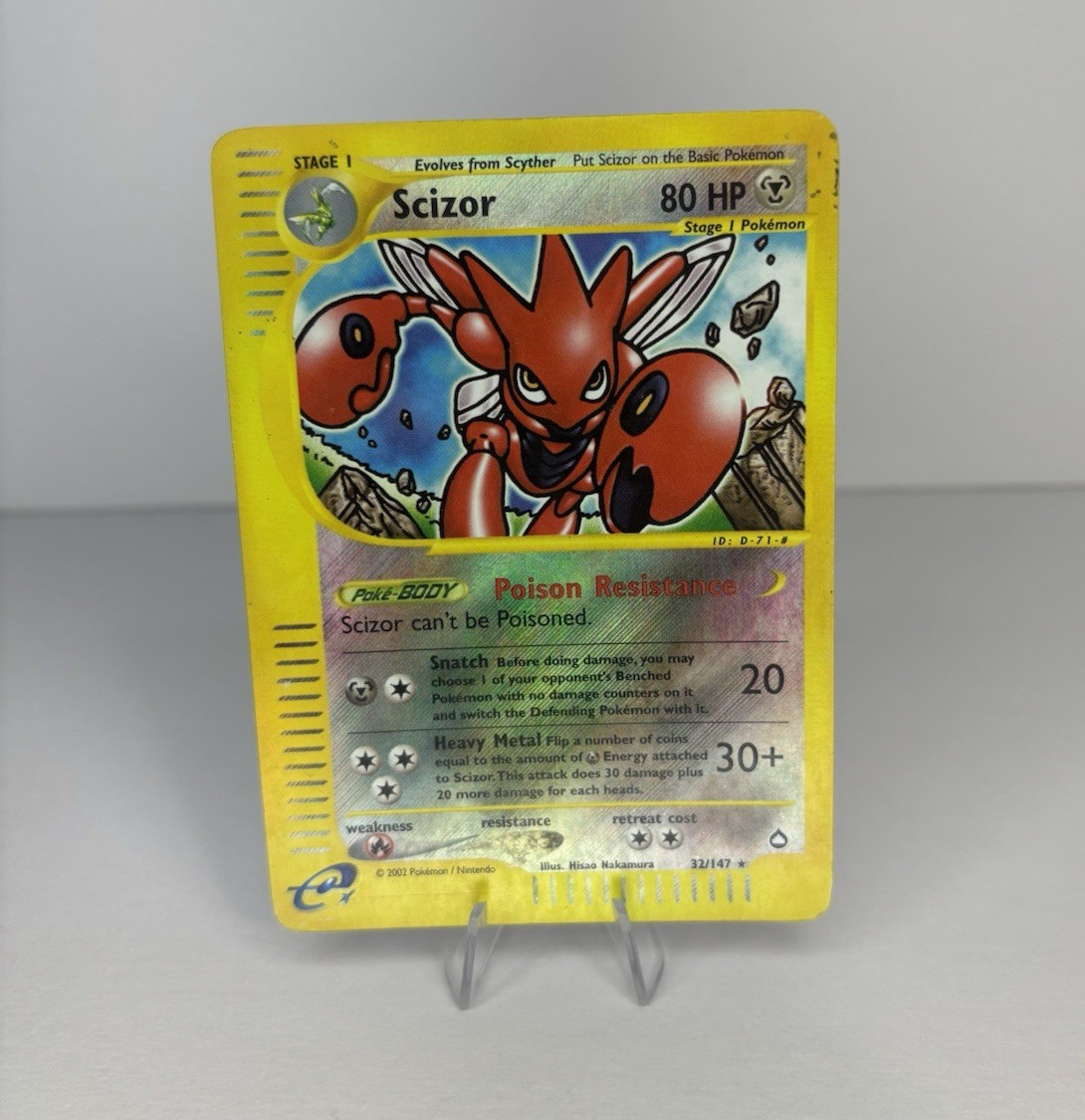 Nintendo Scizor Aquapolis 32/147 Reverse Holo Holo Rare Stage 1 2002