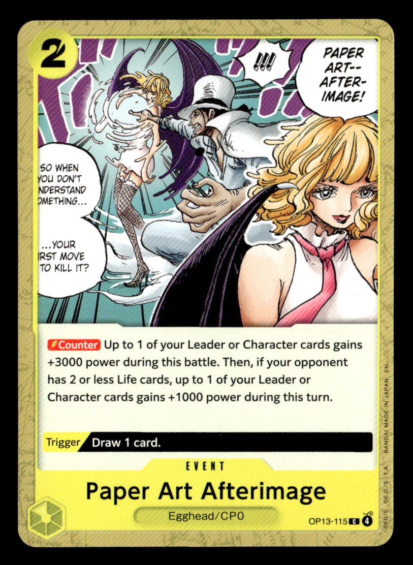 One_piece Carrying On His Will #OP13-115 Paper Art Afterimage NM