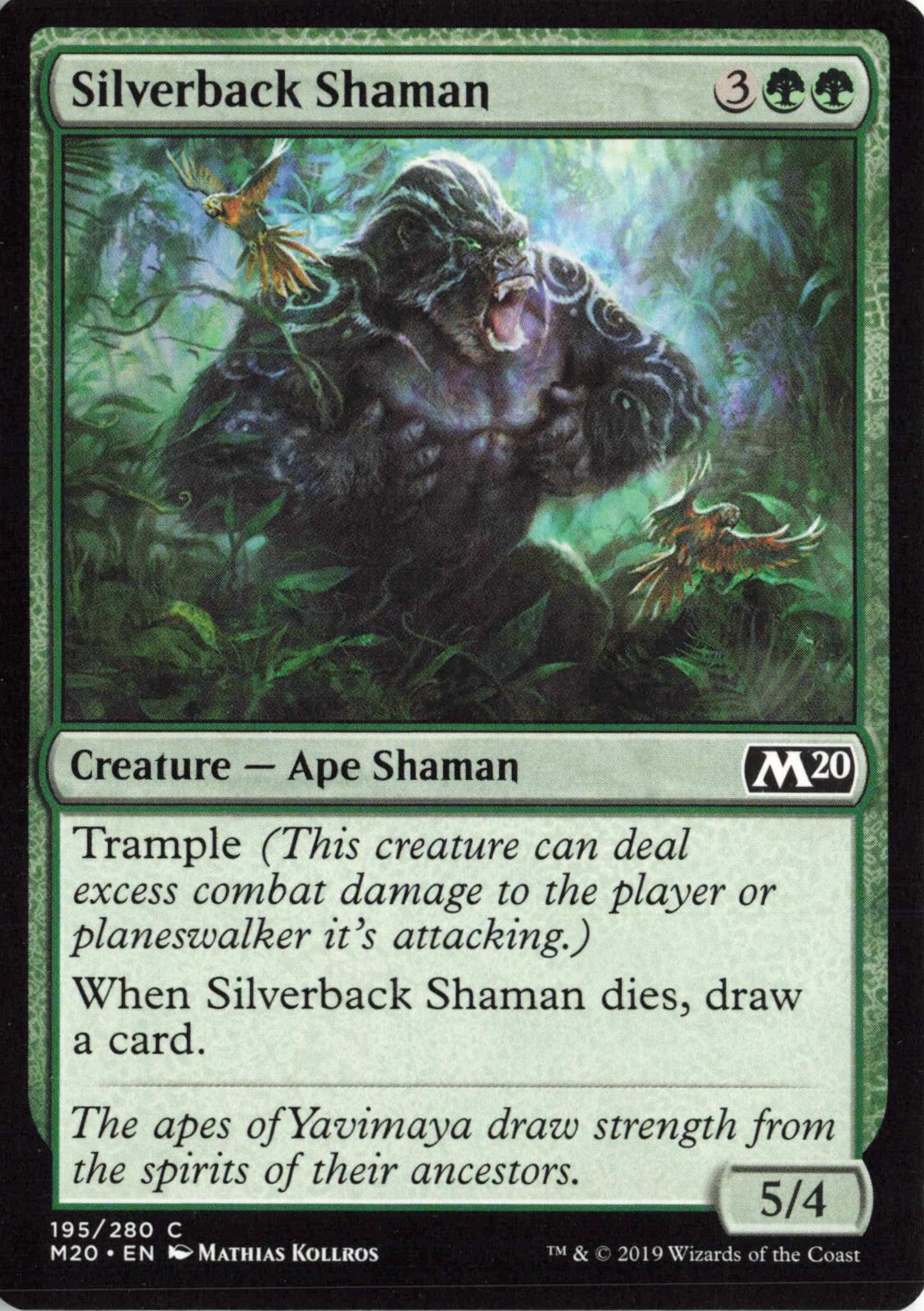 MTG Silverback Shaman 195/280 Core Set 2020 Common Mathias Kollros