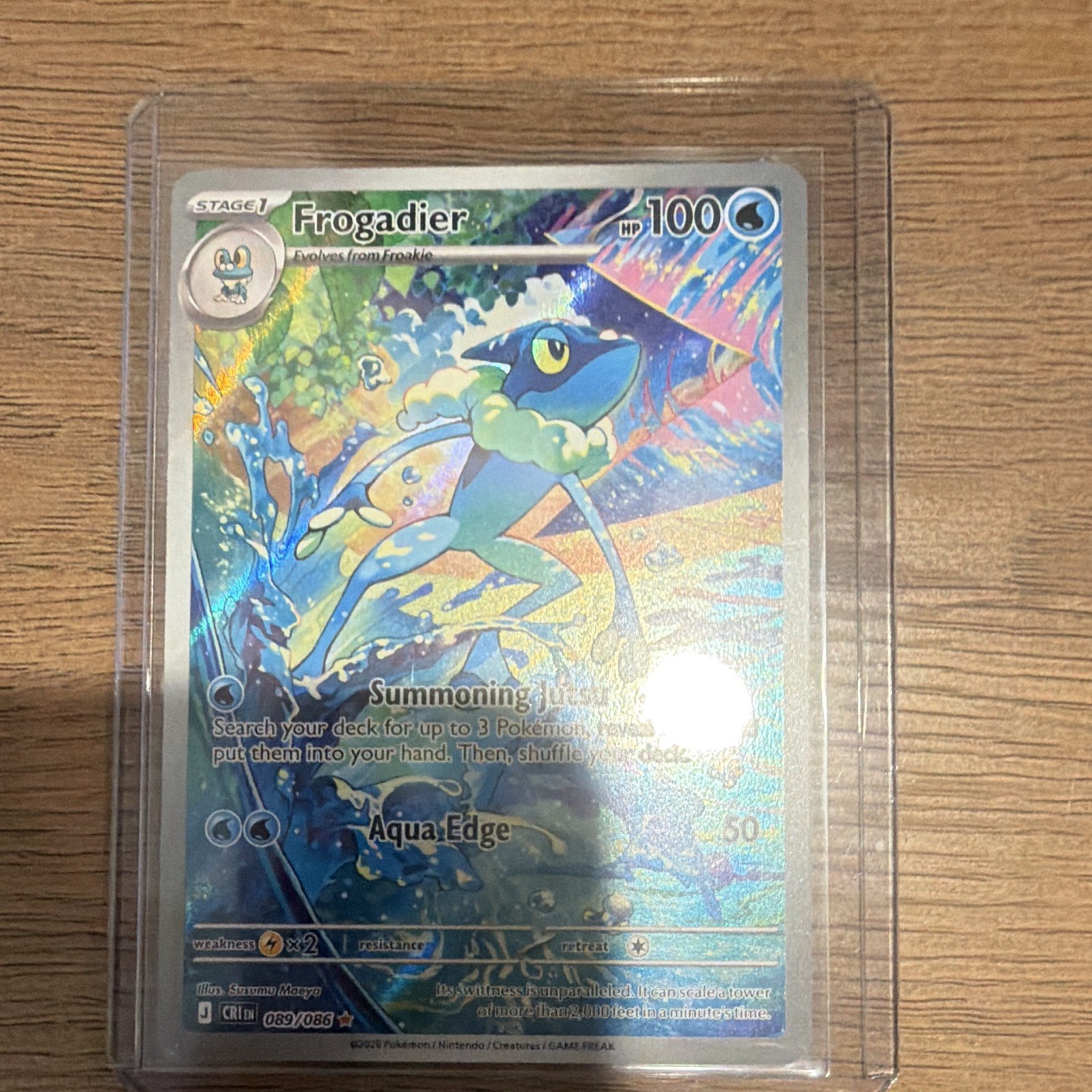 Pokemon TCG Frogadier 089/086 Chaos Rising Secret Rare Full Art Holo 100HP