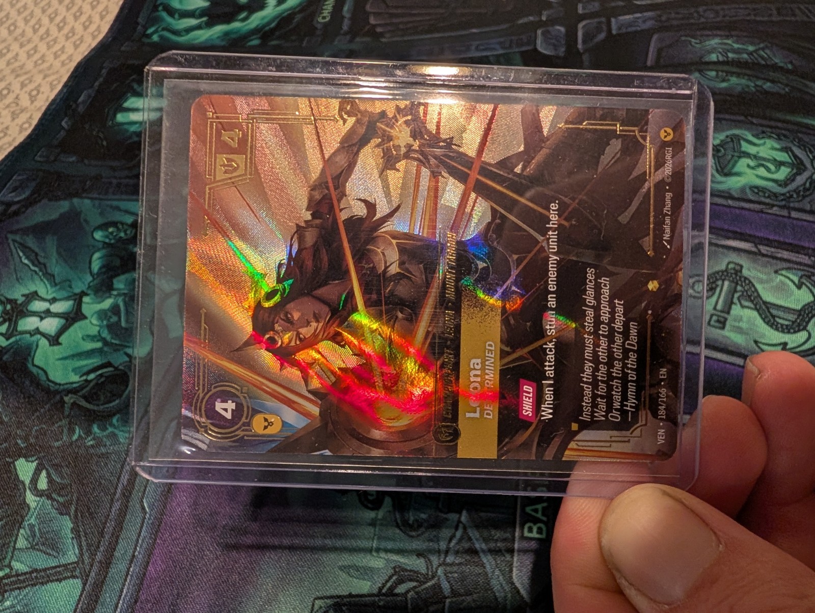 Riot Games League of Legends TCG Leona Determined Champ Unit 184/166 EN Foil