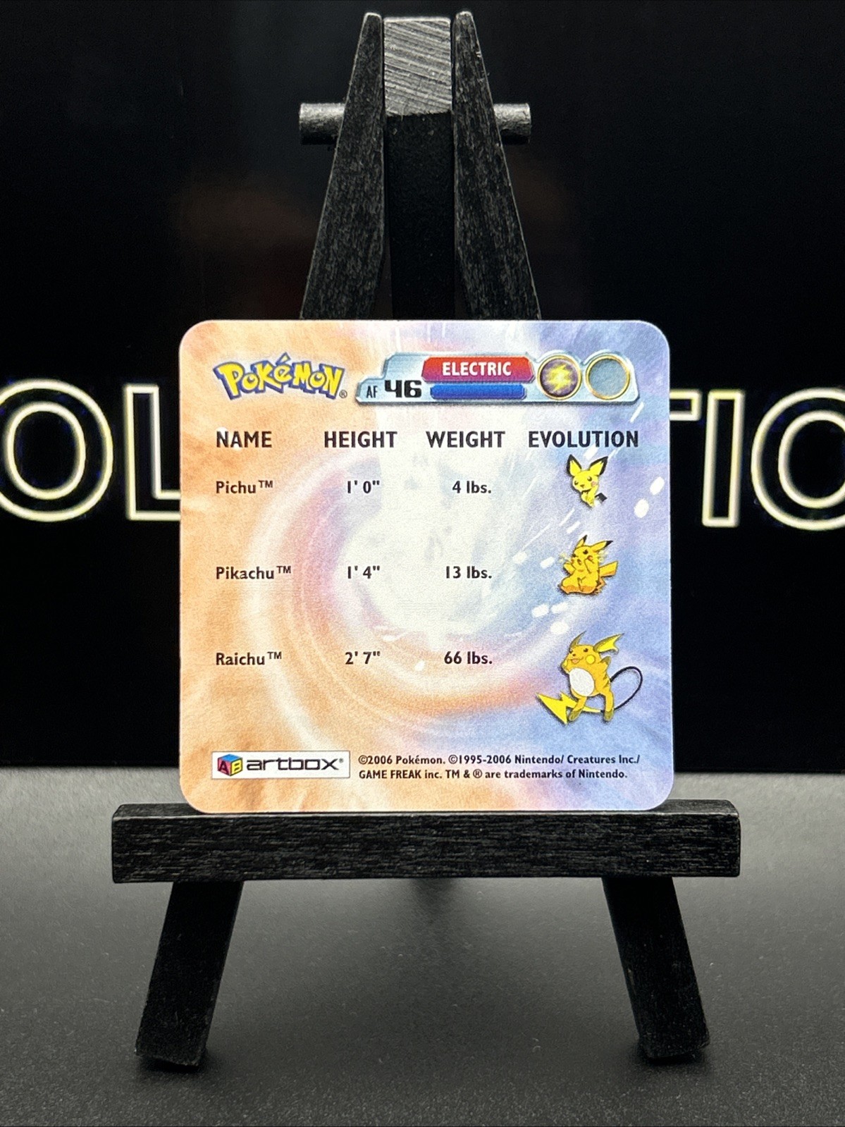1x Artbox Pokemon Advanced Action Flipz (2003) AF46 Pichu, Pikachu & Raichu