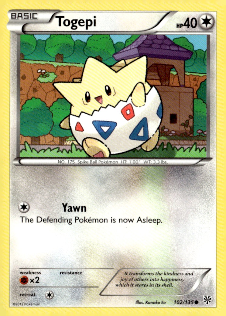 Togepi Common Plasma Storm 102/135 Pokémon TCG