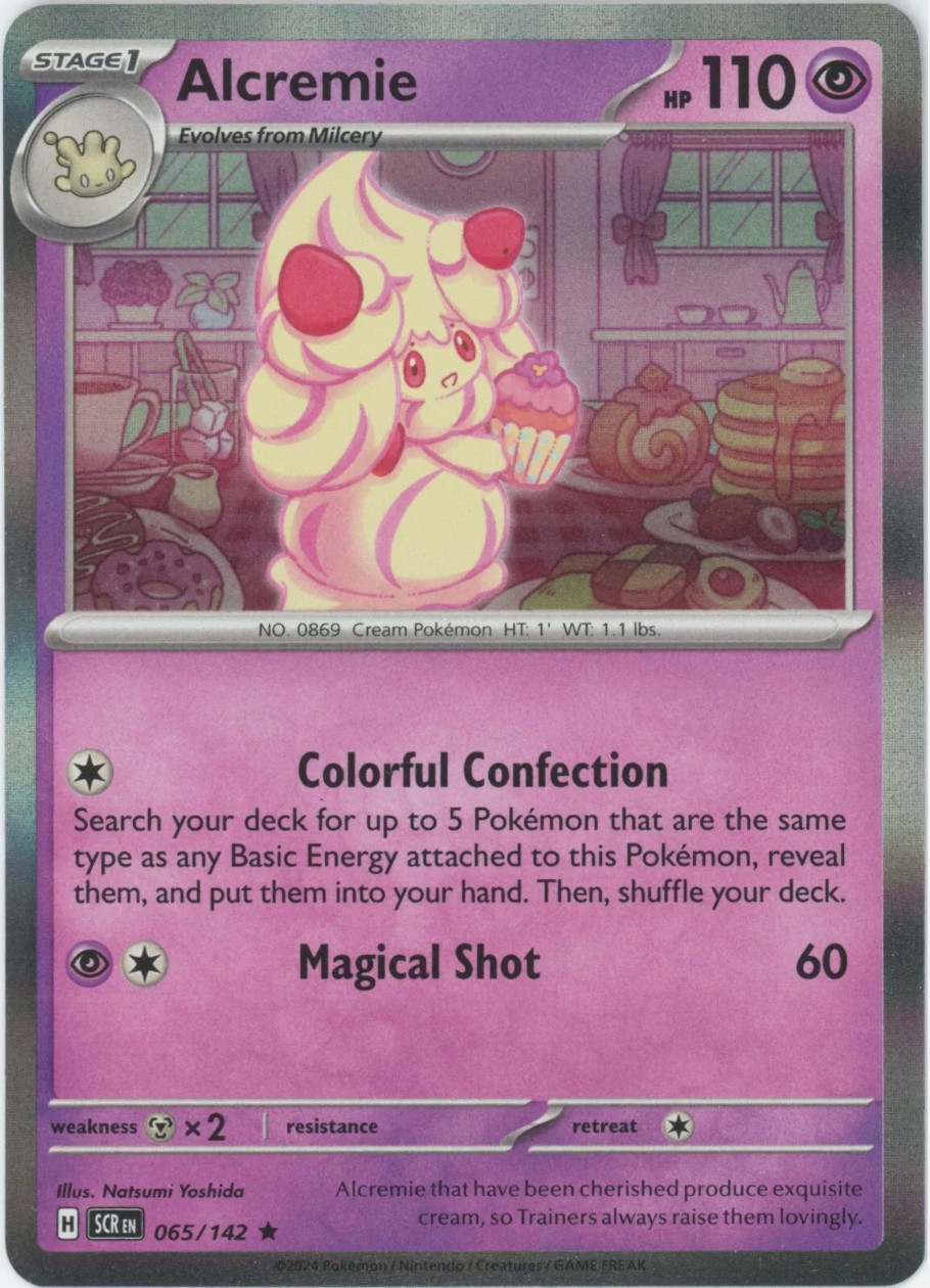 Pokemon – Alcremie – 065/142 – Holo Rare – Stellar Crown – NM/M