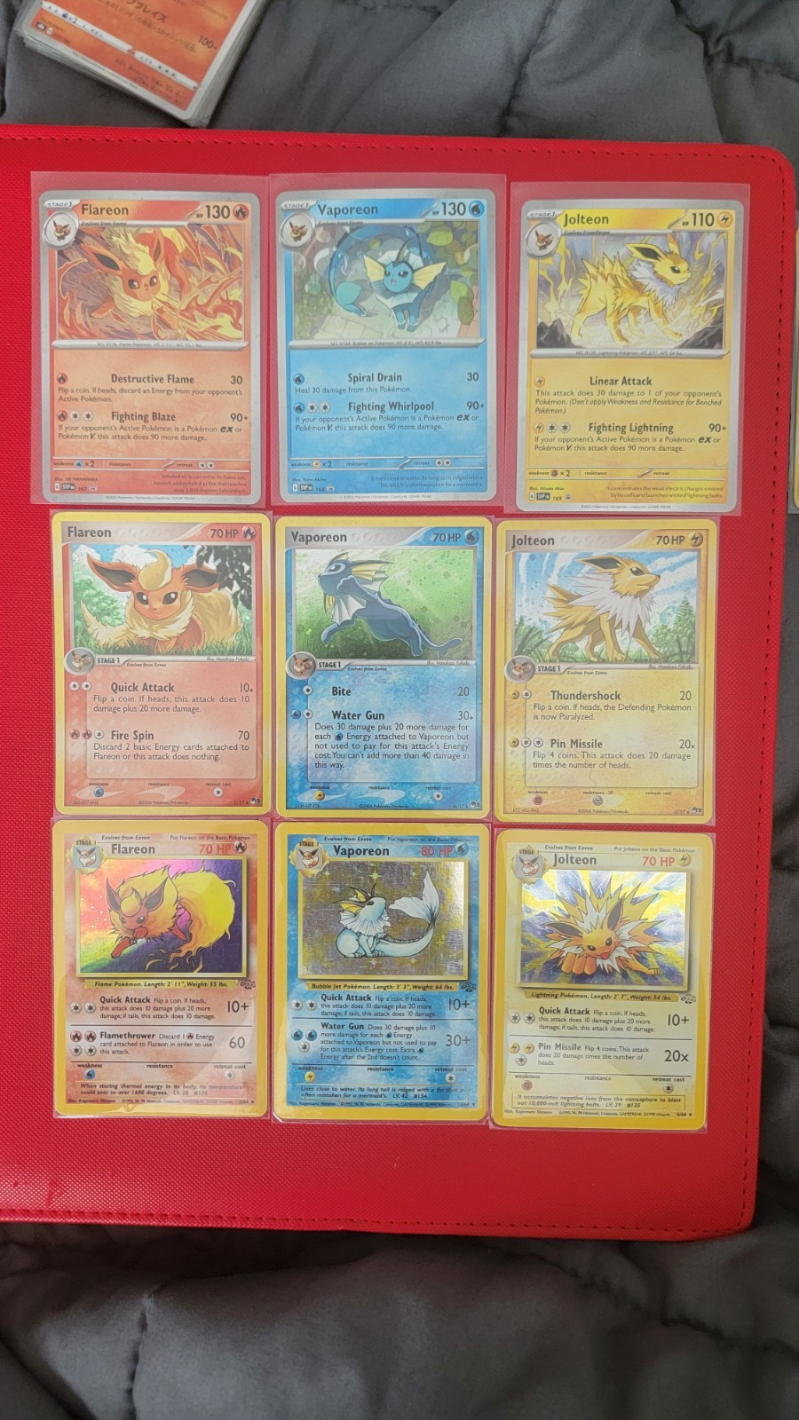 Pokemon TCG Eeveelution 9 Card Set Jungle POP Series Vintage WOTC HOLO LP-NM