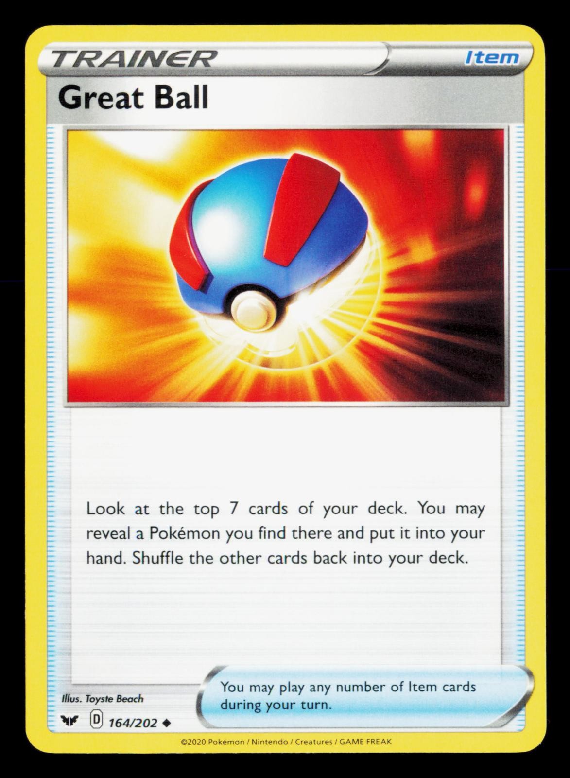 Great Ball (#48 Cinderace Stamped) 164/202 Promo Battle Academy 2022 Pokemon NM